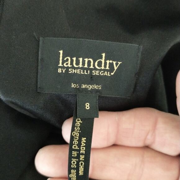 Laundry by Shelli Segal Cocktail Dress Wmn's Sz 8 Black Sequined Sleeveless - Picture 2 of 14